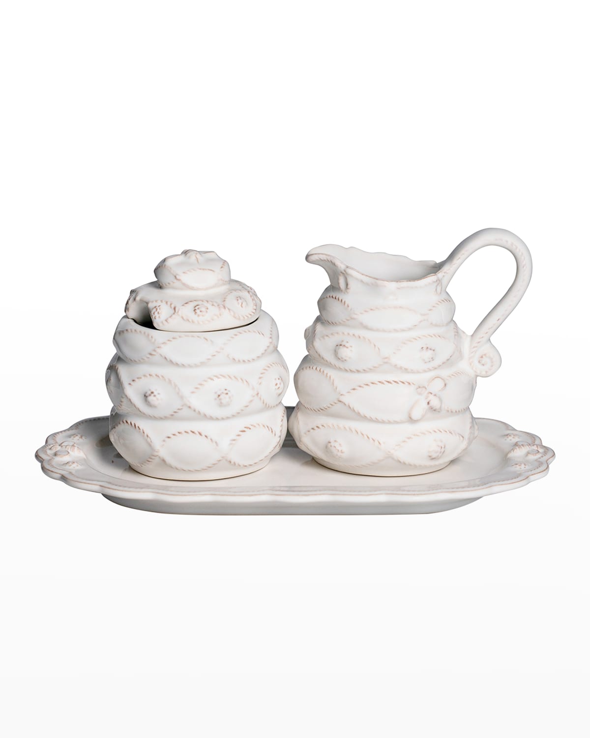 Image Juliska Jardins du Monde Creamer and Sugar Set/3pc - Whitewash