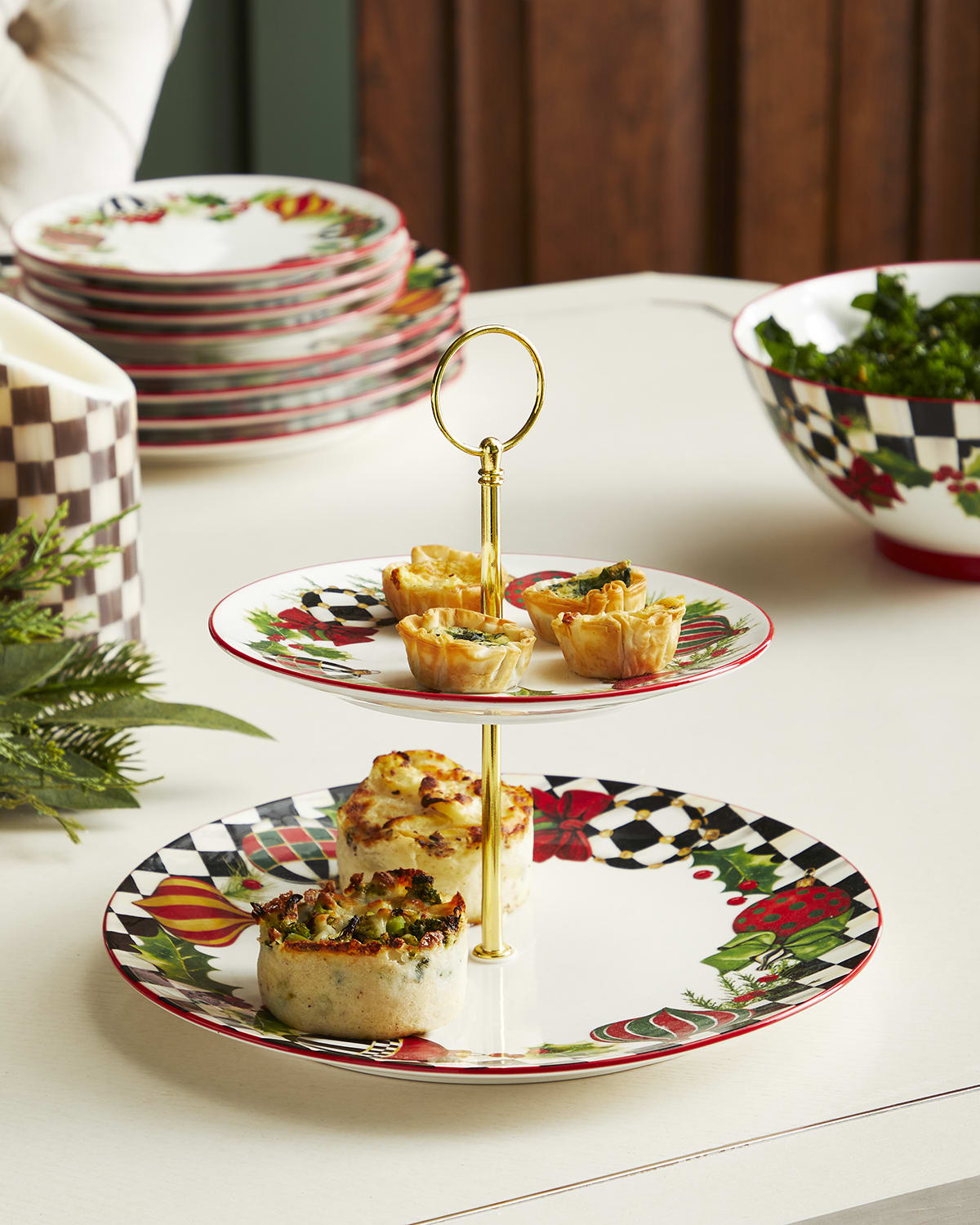 MacKenzie-Childs Deck The Halls Dinnerware Collection & Matching Items 