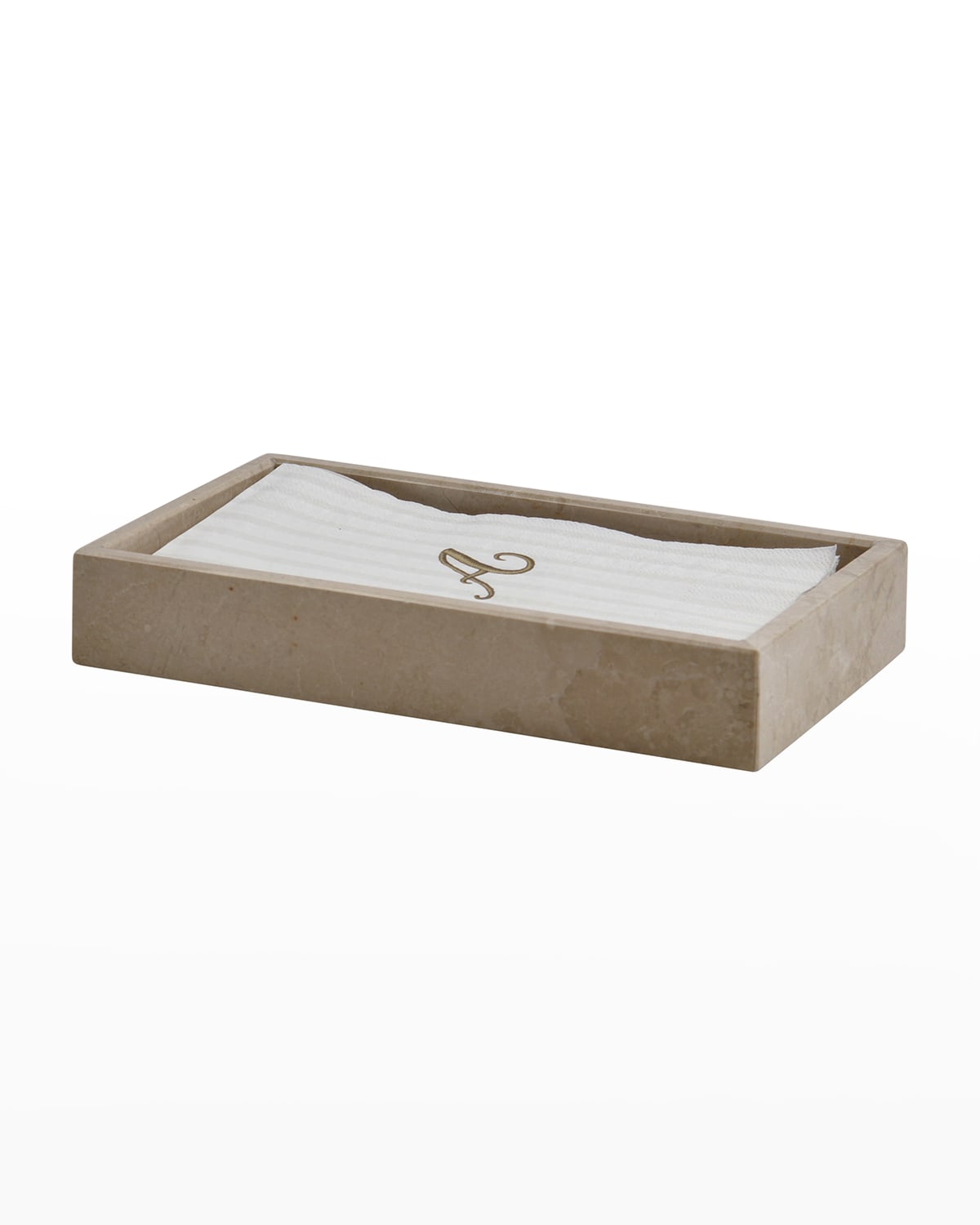 Image Marble Crafter Myrtus Polished Verona Beige Marble Guest Towel Tray