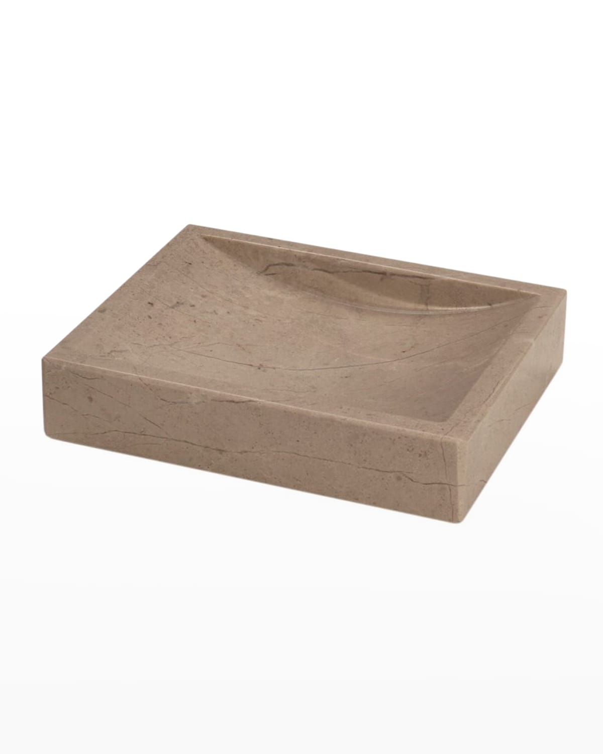 Image Marble Crafter Myrtus Rectangular Polished Verona Beige Marble Soap Dish