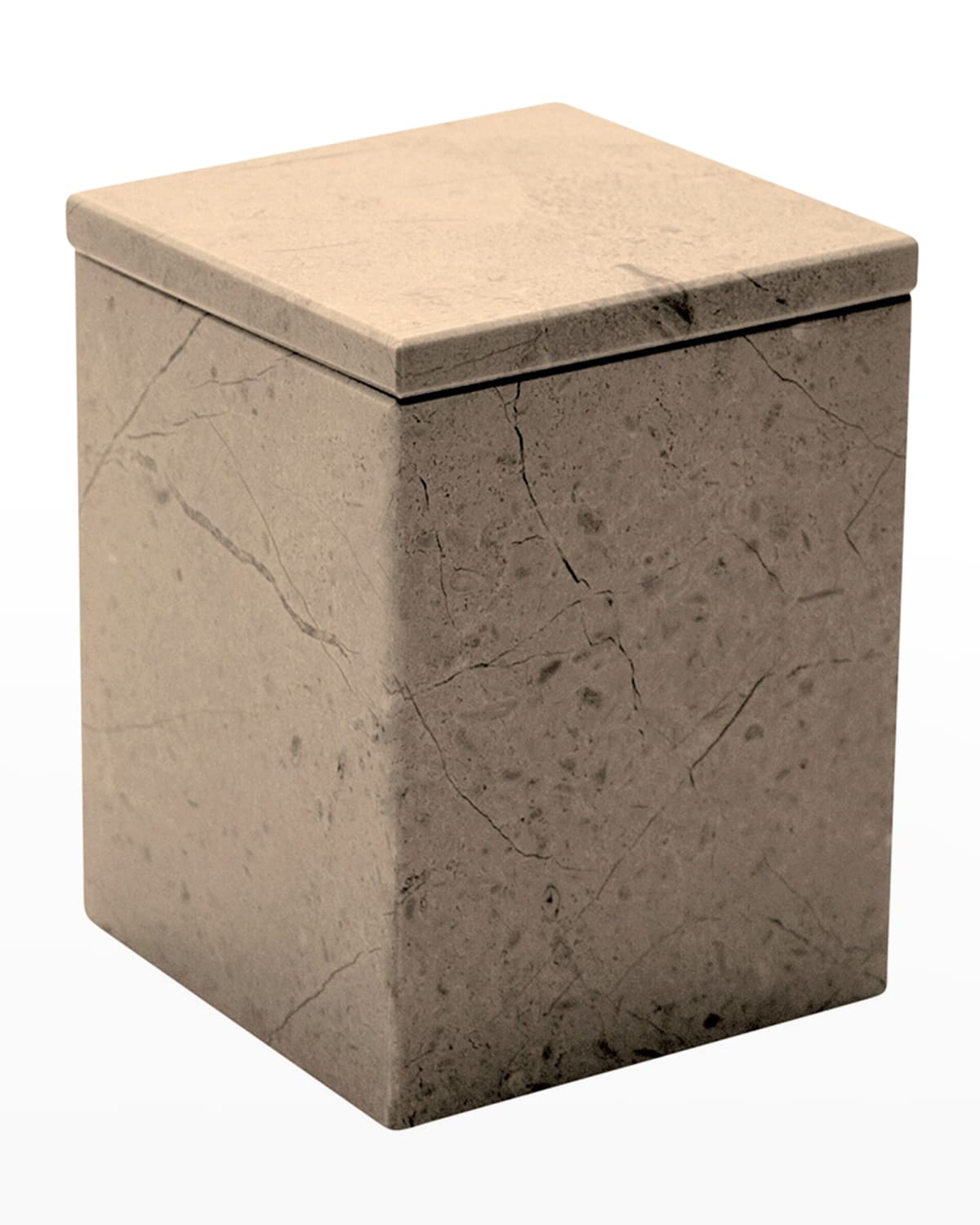 Image Marble Crafter Myrtus Polished Verona Beige Marble Square Canister