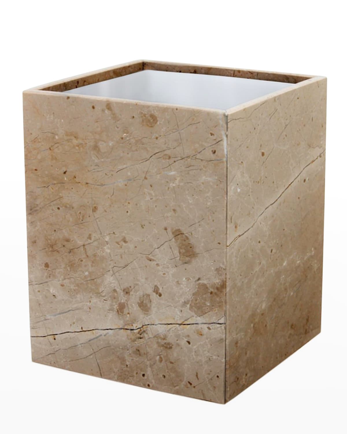Image Marble Crafter Myrtus Polished Marble Square Waste Bin with Liner
