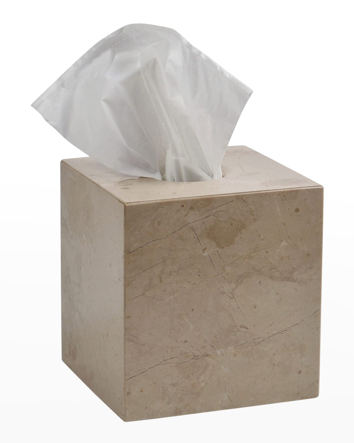 Image Marble Crafter Myrtus Verona Beige Marble Tissue Box Holder