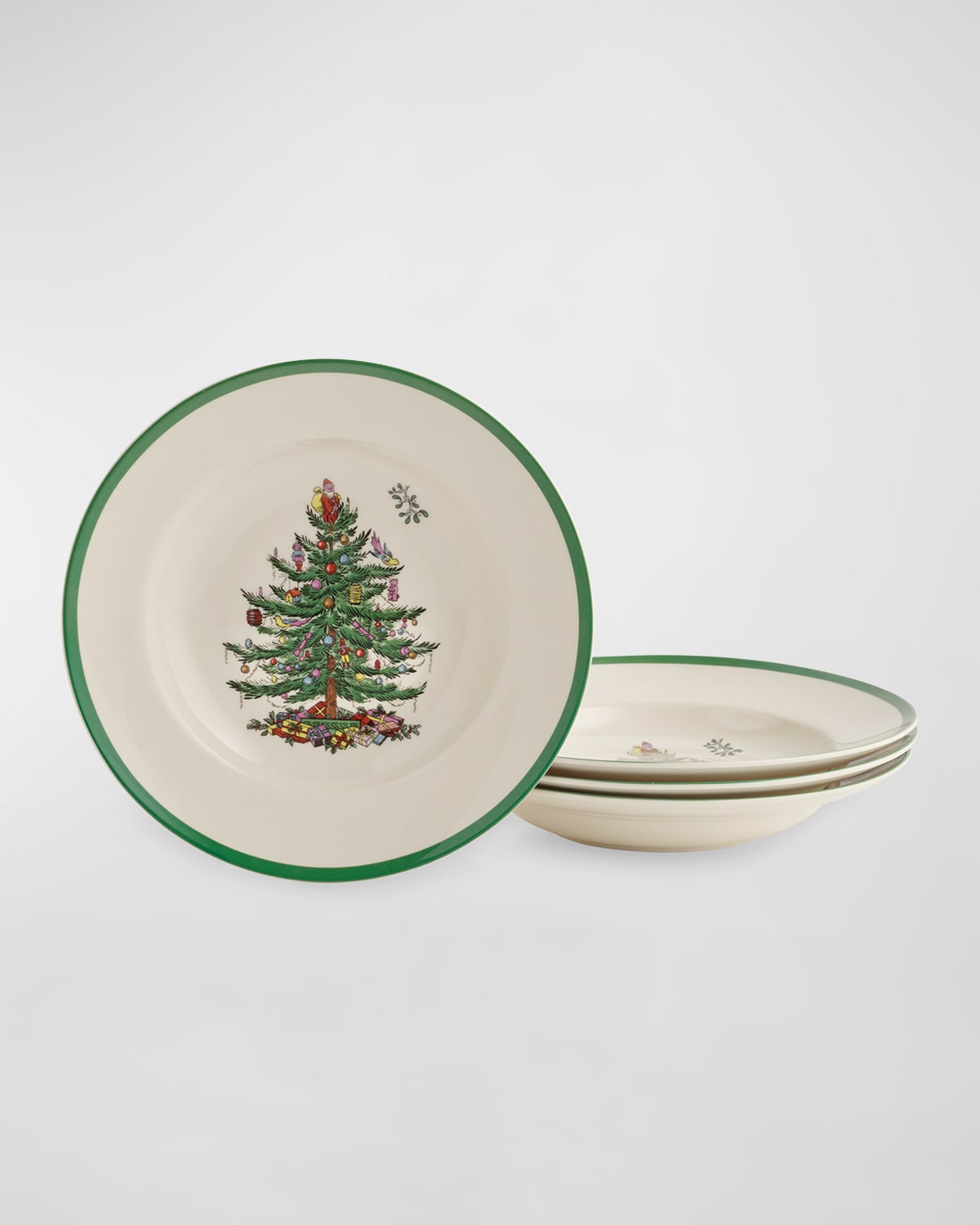 Image Spode Christmas Tree Set of 4 Soup Plates