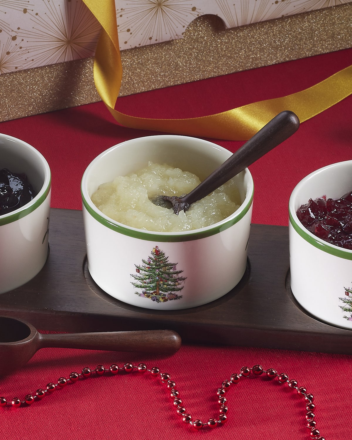 Image Spode 7-Piece Christmas Tree Condiment Bowl Set