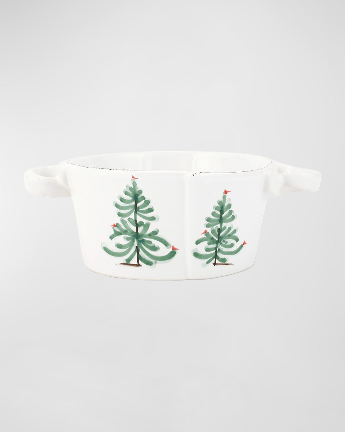 Vietri Lastra Holiday – Set Di 4 Stoviglie Italiane In Gres, Fatte A Mano, Abeti E Cardinali - 3