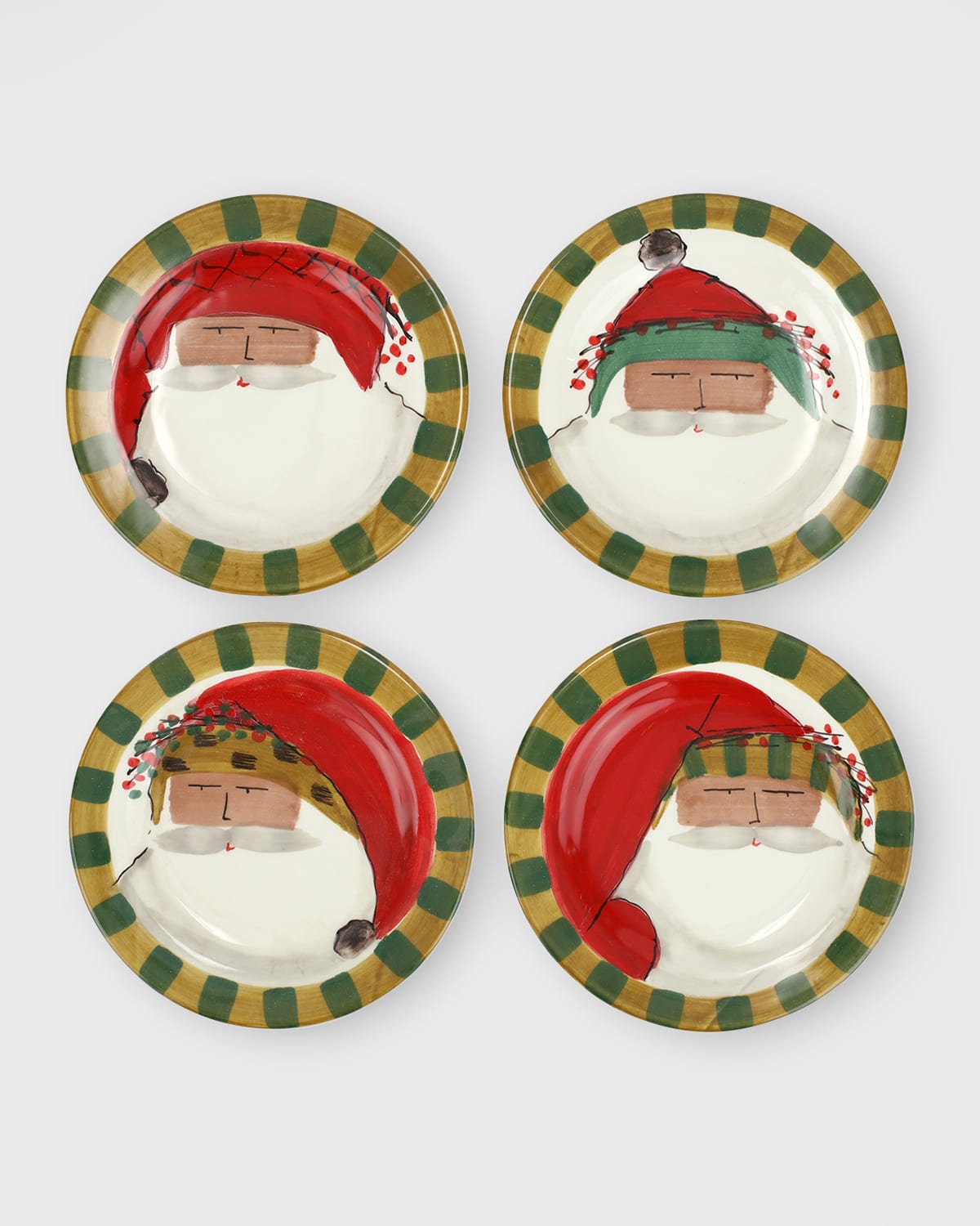 Image Vietri Old St. Nick Multicultural Assorted Salad Plates, Set of 4