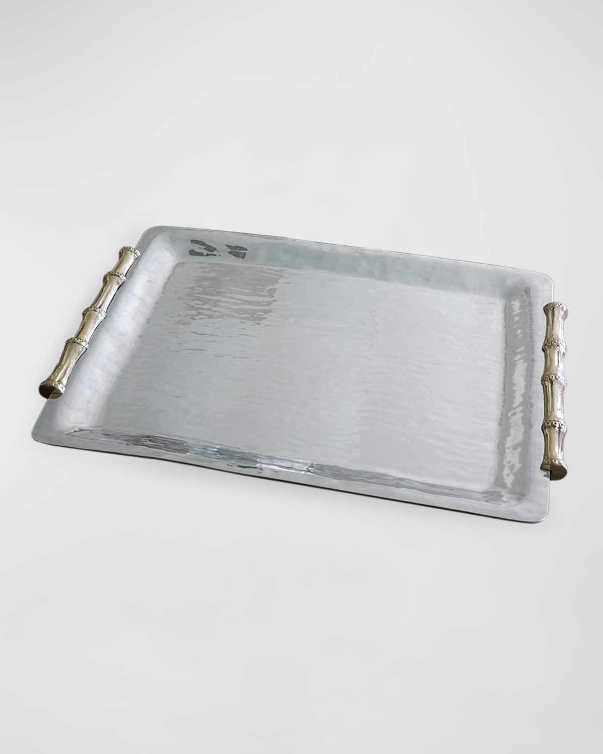 Image Beatriz Ball GARDEN Bamboo Medium Rectangular Tray with Golden Handles