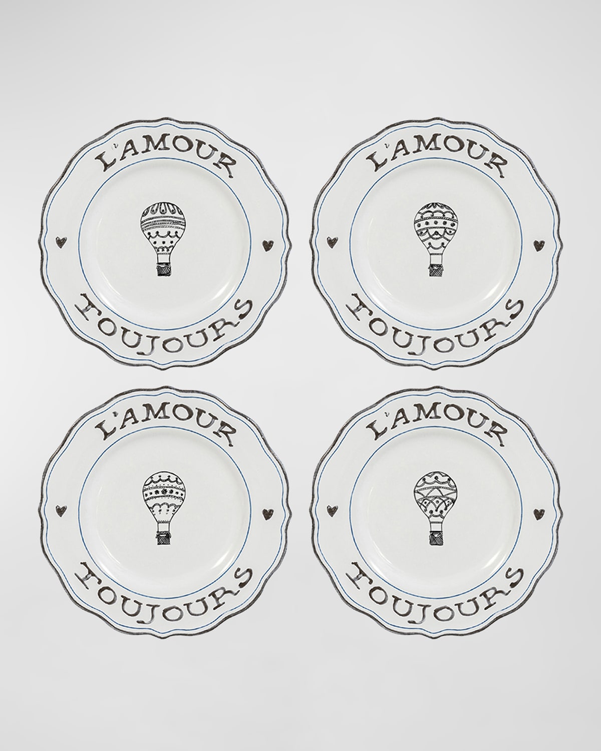 Image Juliska L'Amour Toujours Dessert/Salad Plate Assorted Set/4