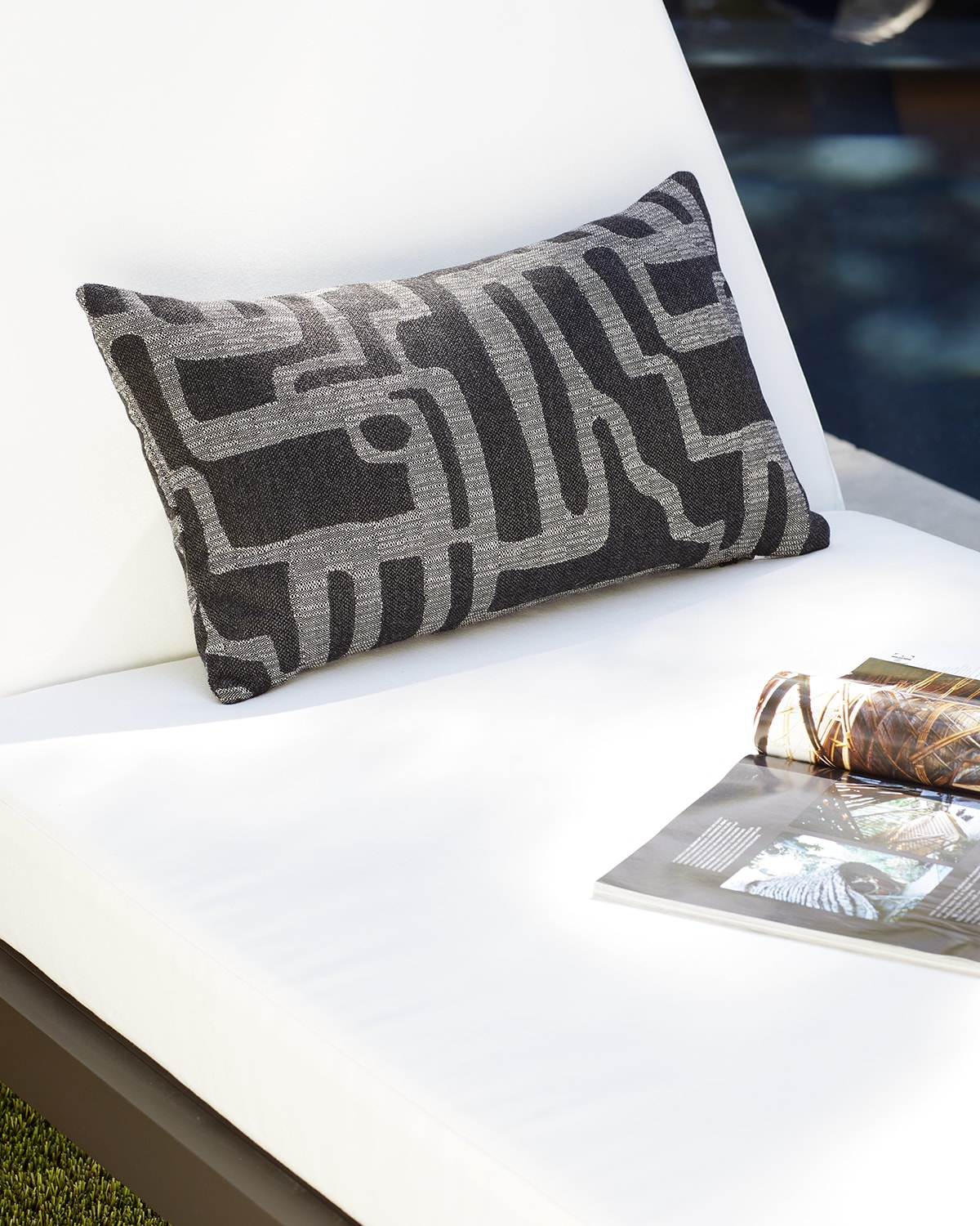 Image Elaine Smith Noble Outdoor Lumbar Pillow 