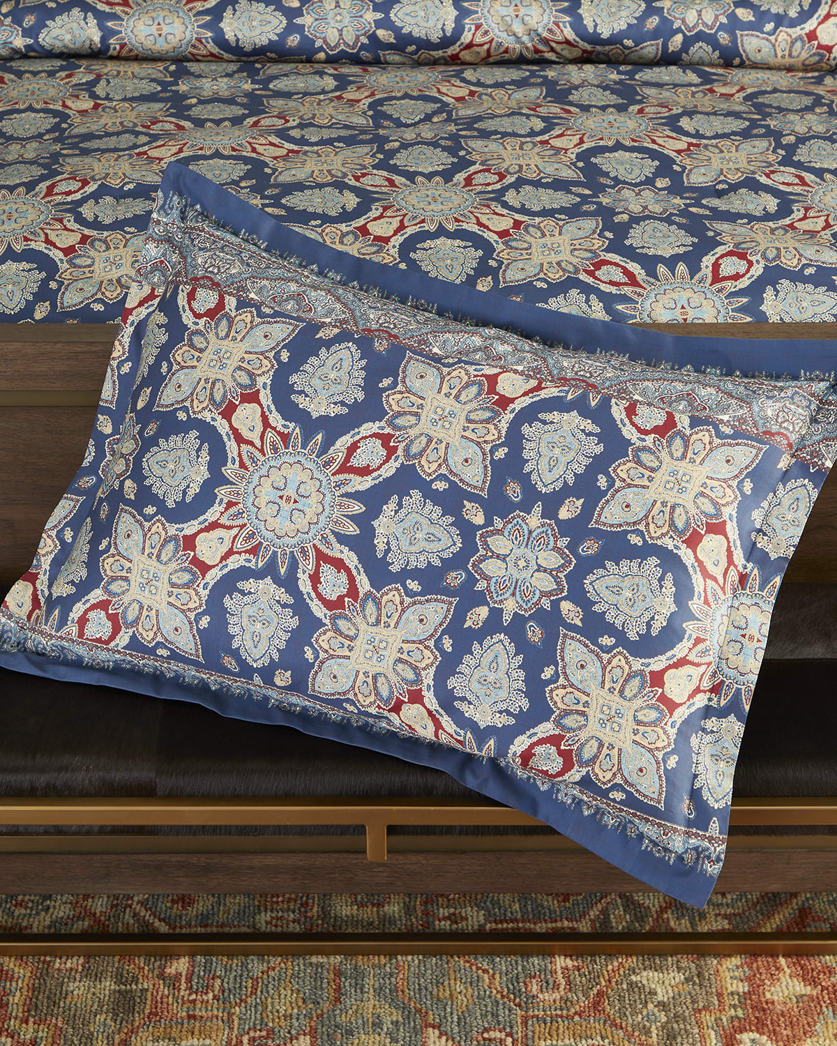 Image Ralph Lauren Home Archer Foulard 300 Thread Count Standard Sham