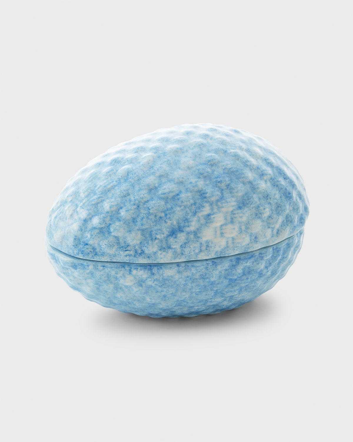 Image Neiman Marcus Turquoise Wicker-Textured Easter Egg Box