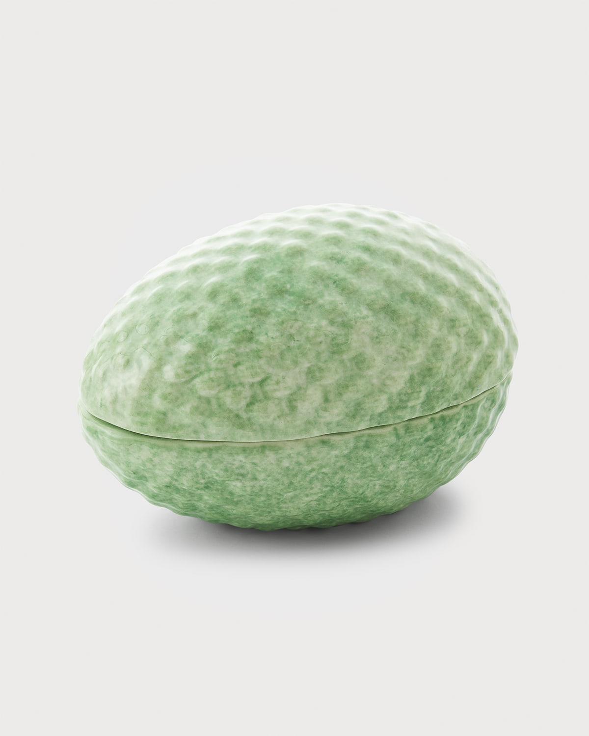 Image Neiman Marcus Green Wicker-Textured Easter Egg Box 