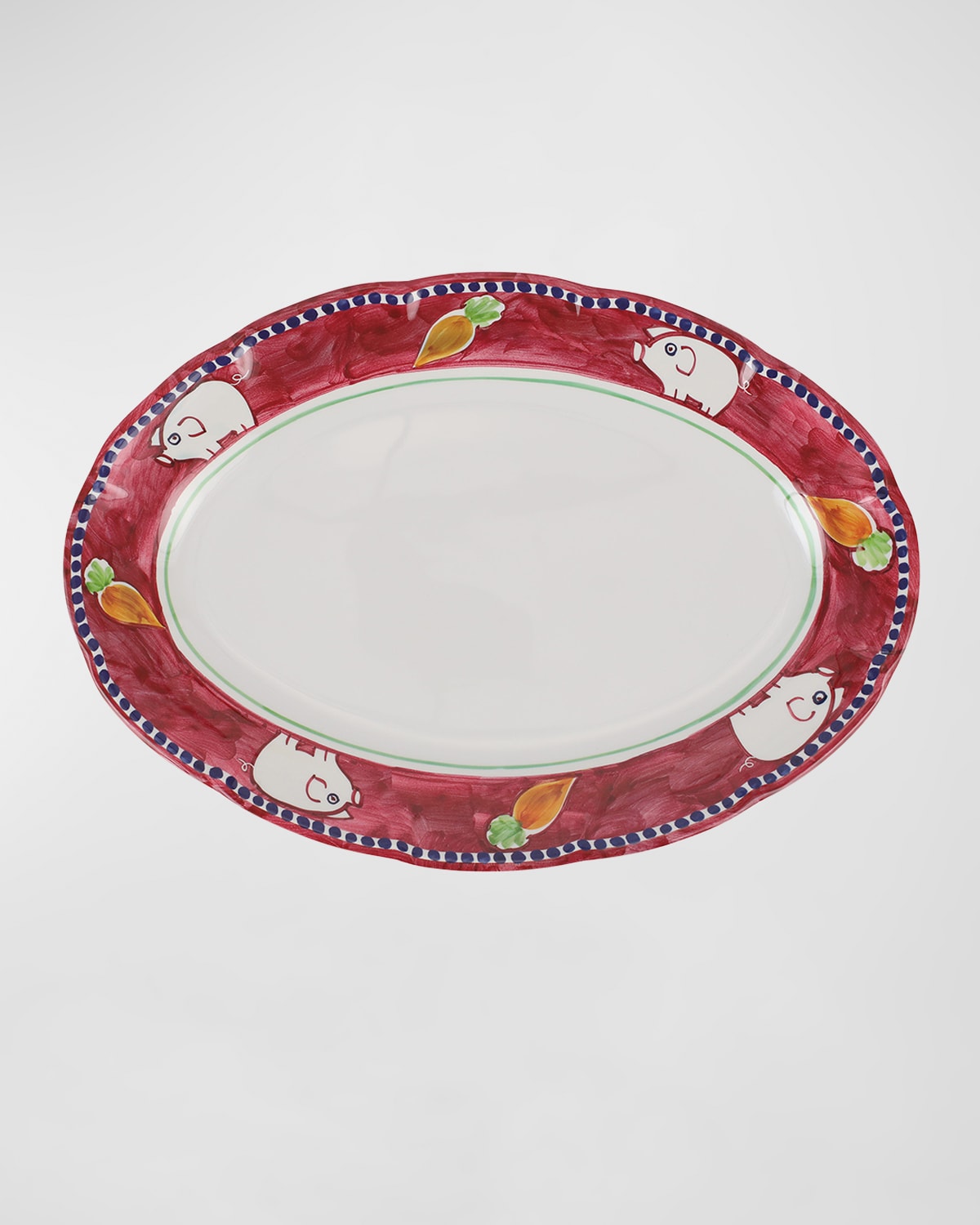 Image Vietri Melamine Campagna Porco Oval Platter