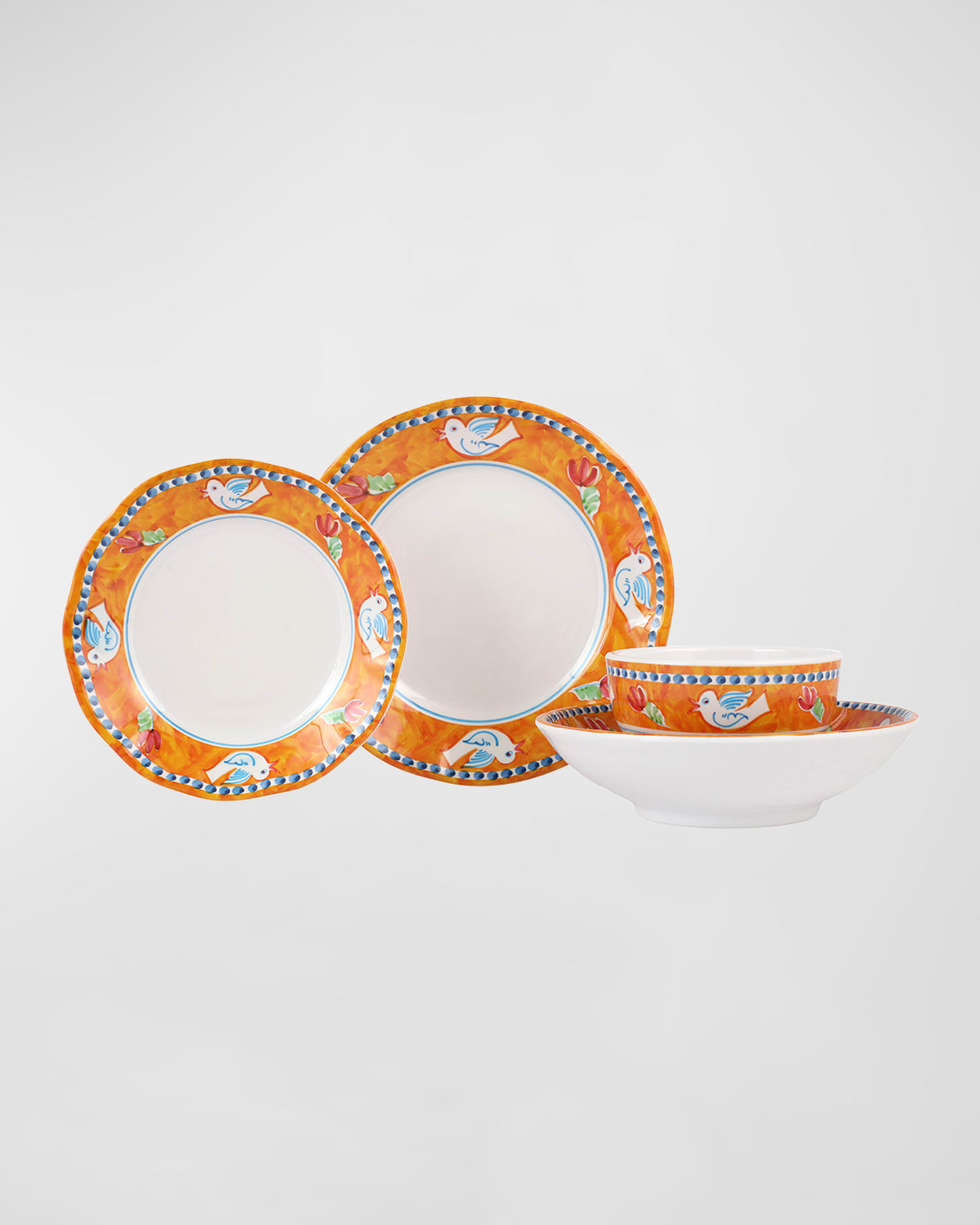 Image Vietri Melamine Campagna Uccello 4-Piece Place Setting