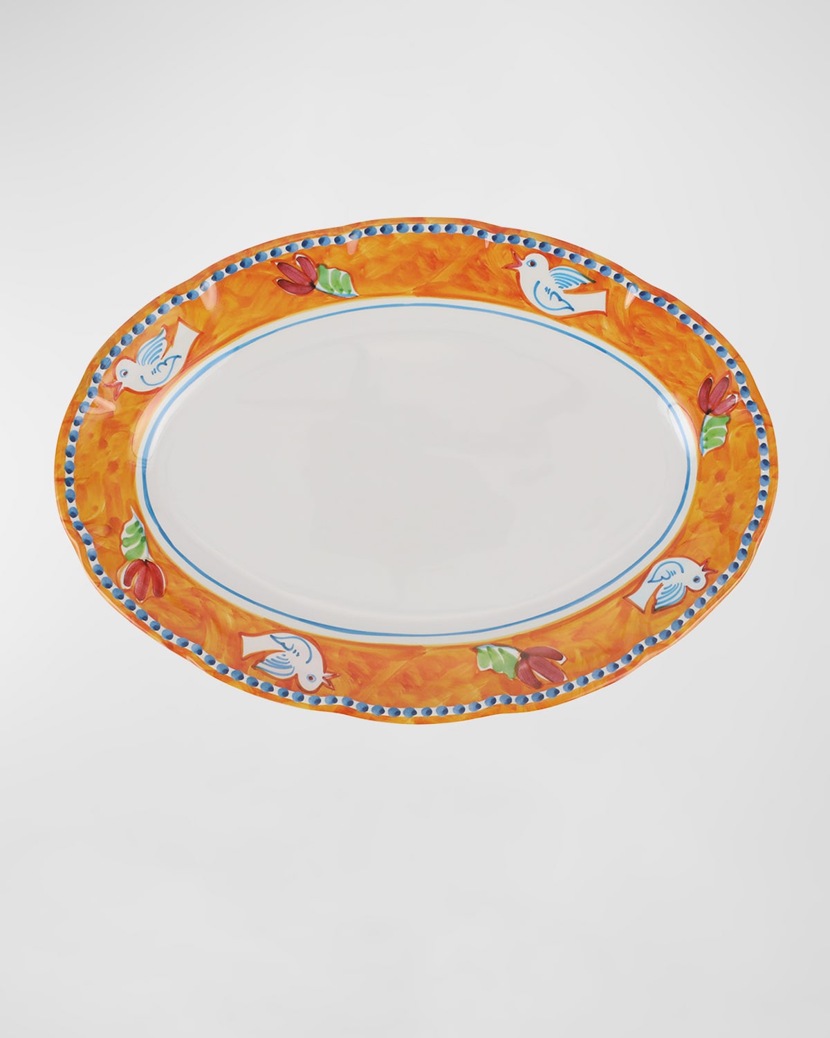 Image Vietri Melamine Campagna Uccello Oval Platter