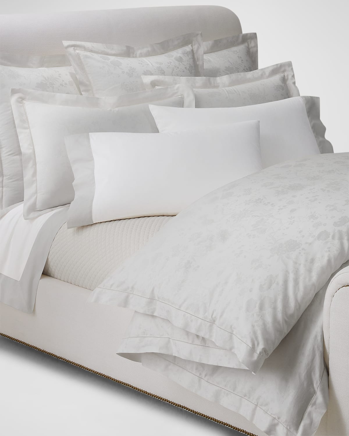 Image Ralph Lauren Home Organic Cotton Bethany Jacquard Duvet Cover , KING