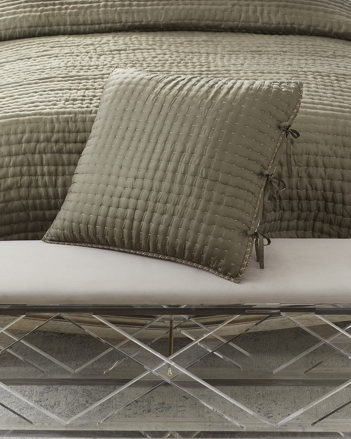 Image Designers Guild Chenevard Espresso and Birch Euro Sham 