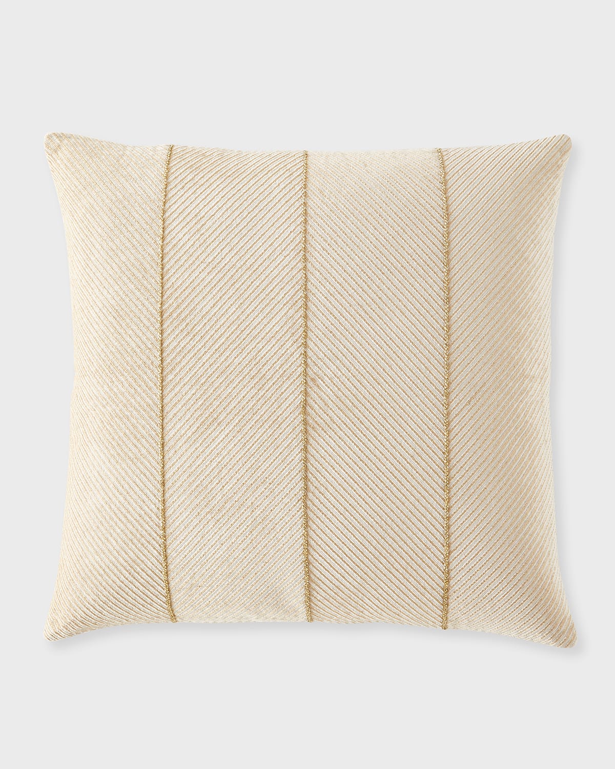 Image Callisto Home Larrisa Geo Metallic and Beaded Velvet Decorative Pillow, 22" Square