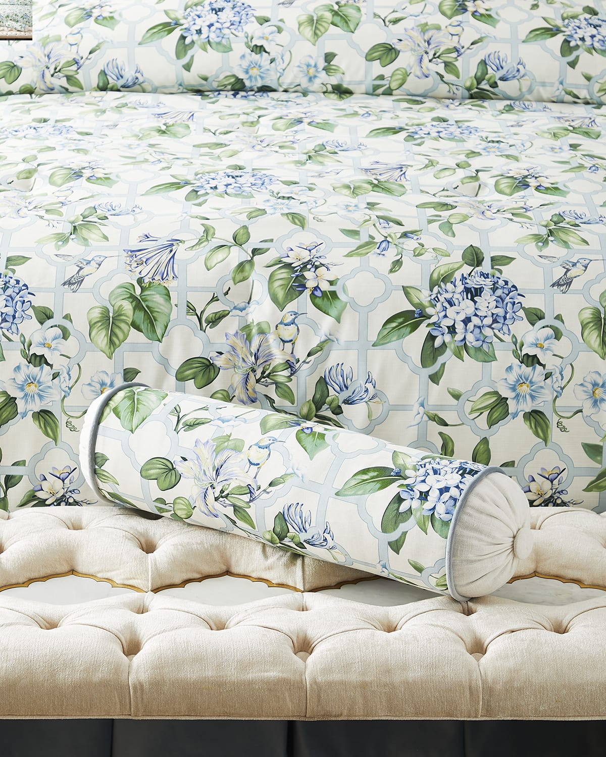 Image Sherry Kline Home Treillage Neckroll Pillow 