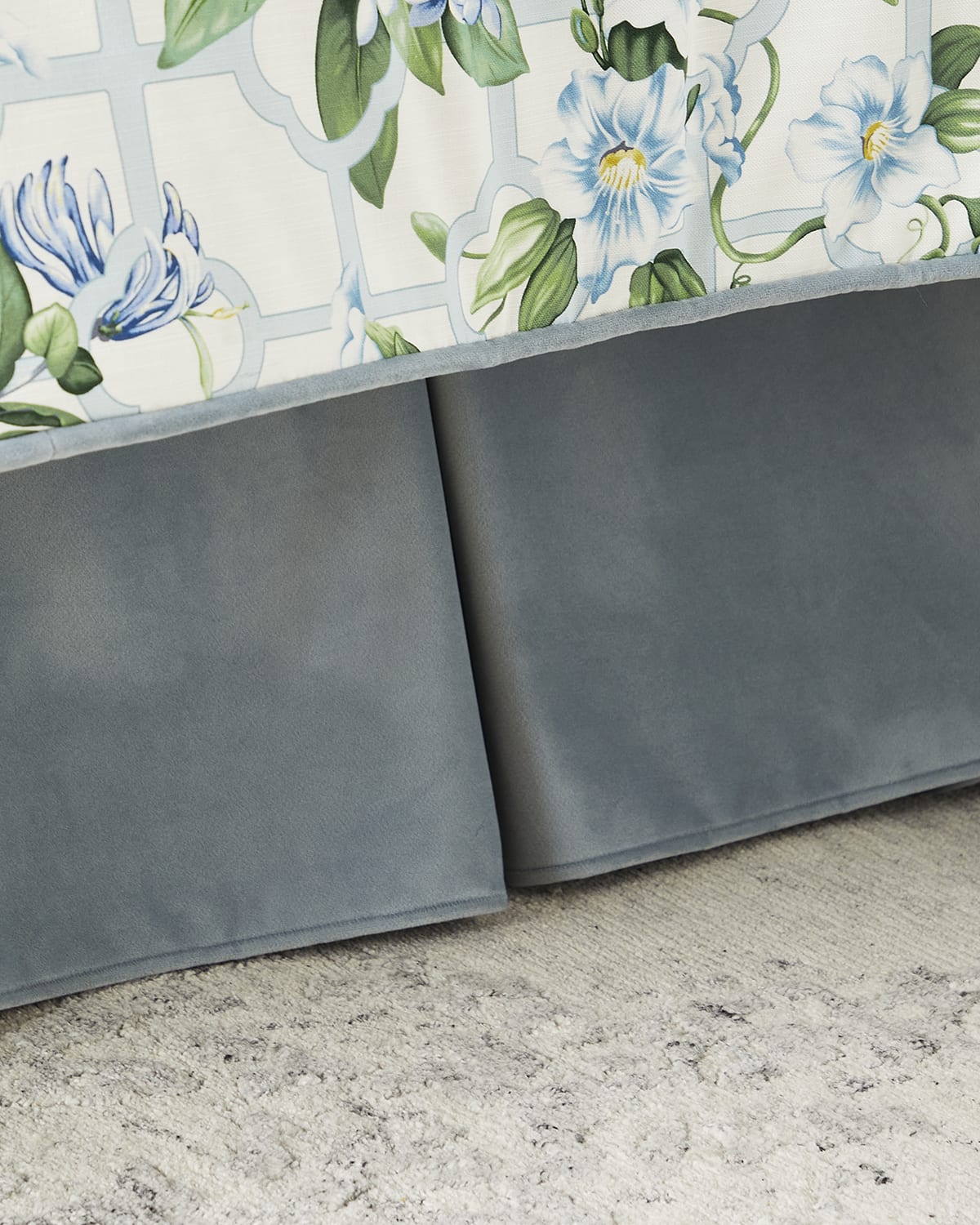Image Sherry Kline Home Triellage Velvet Box Pleat Bed Skirt , KING