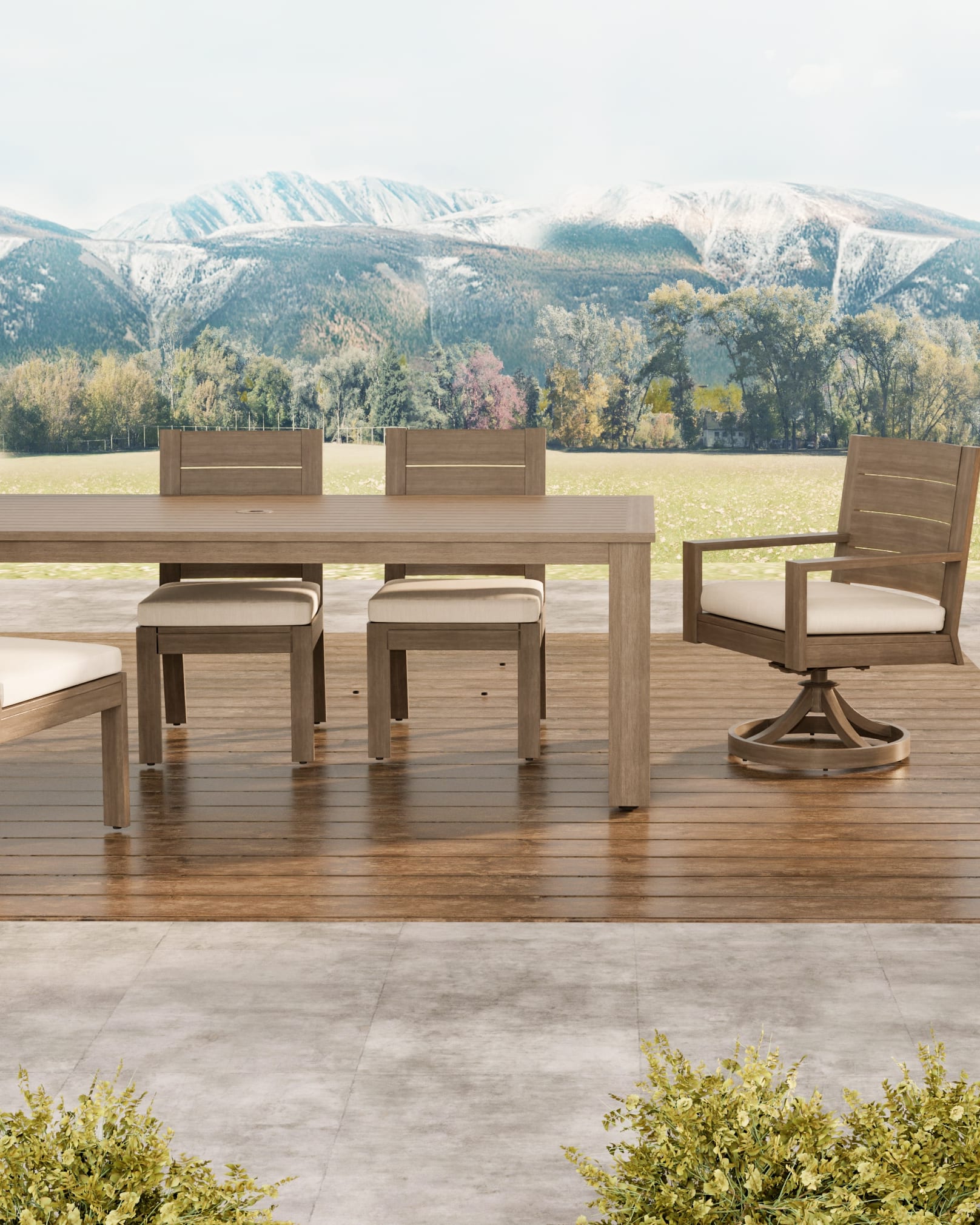 Image Sunset West Laguna Armless Outdoor Dining Chair