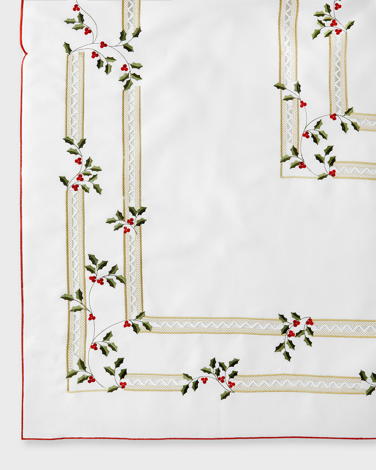 Image Holly Berry 13-Piece Tablecloth & Napkins Set, 28" x 49"