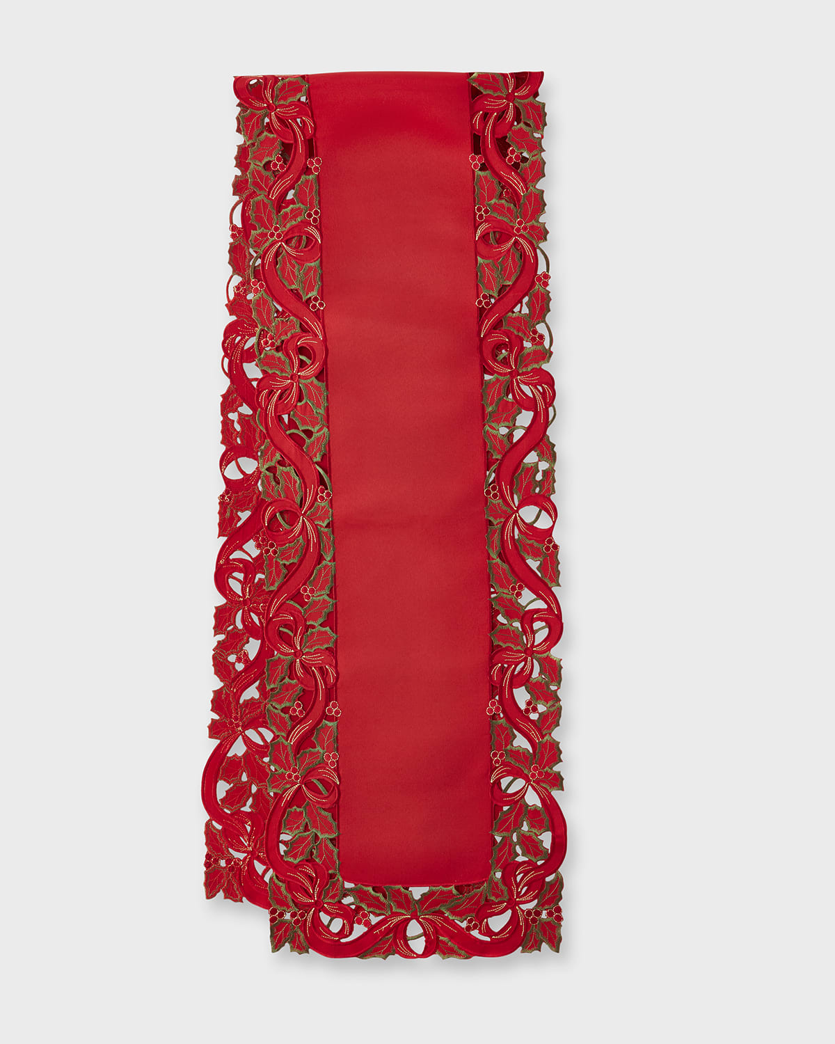 Image Christmas Holly Ribbon Table Runner