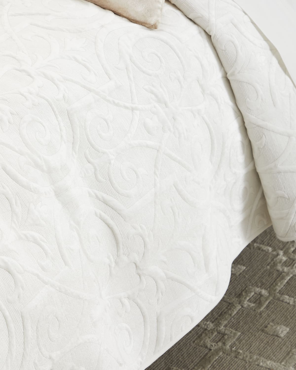 Image Callisto Home Troyes Renaissance Velvet Coverlet, King