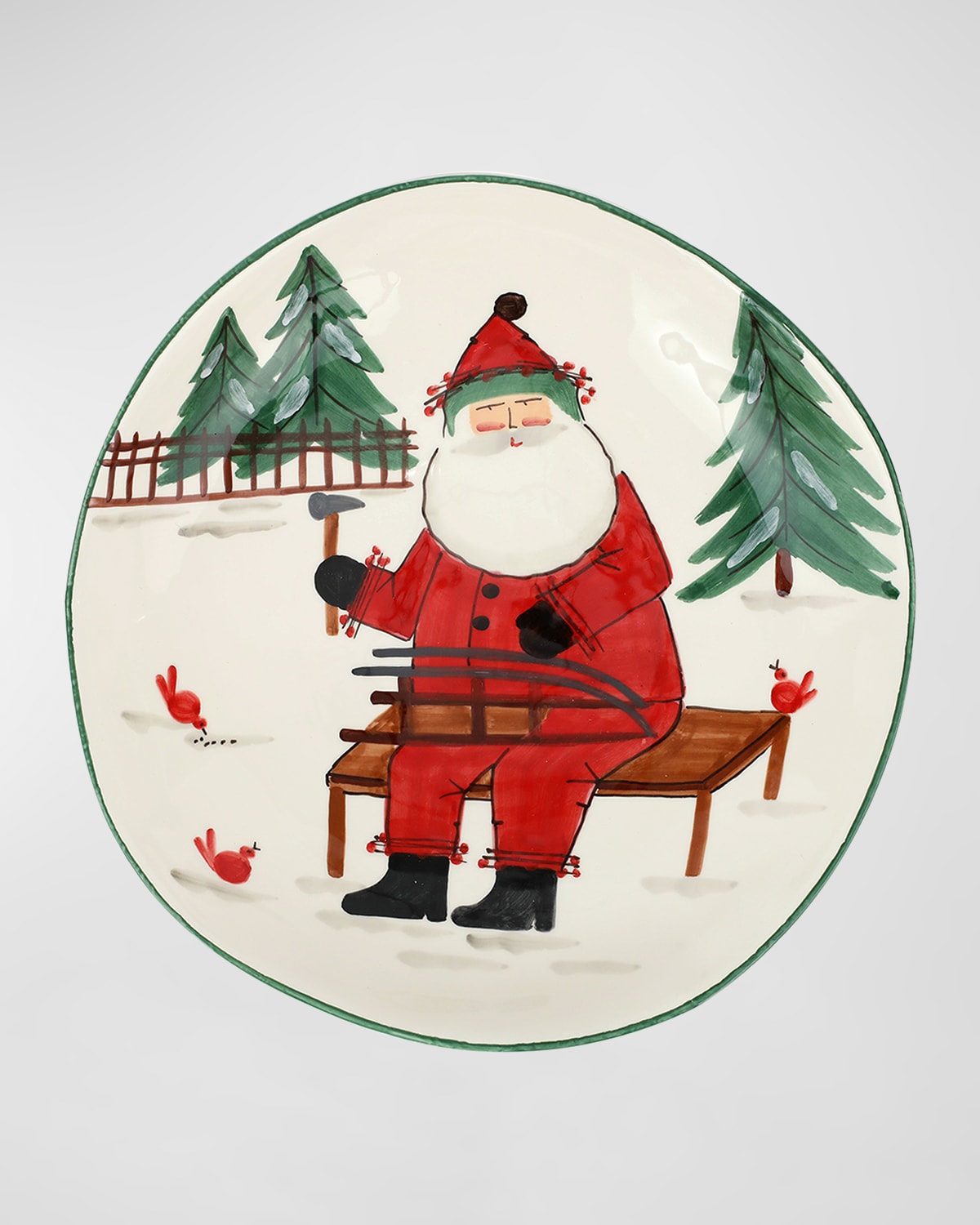 Image Vietri Old St. Nick Bowl With Sleigh 