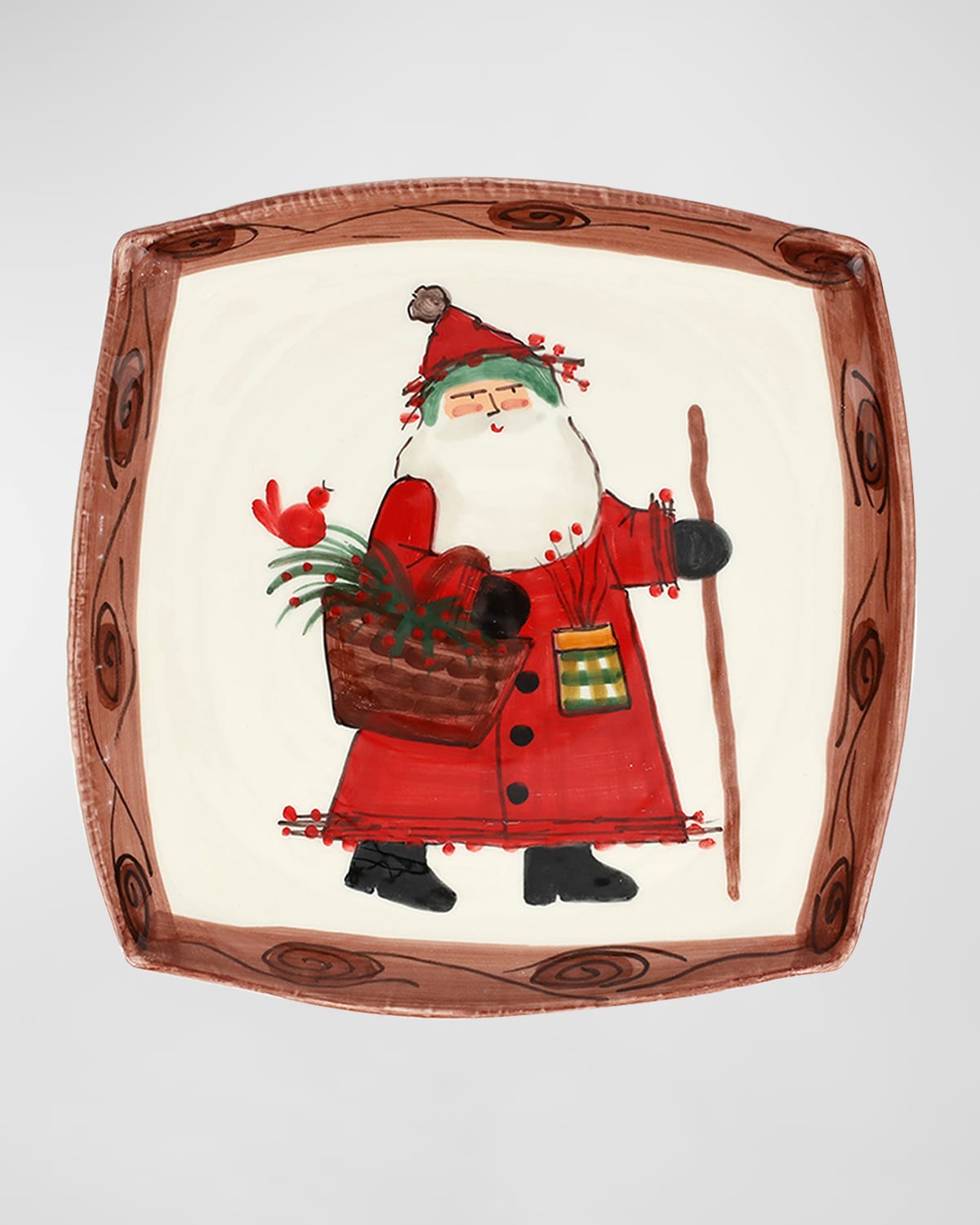 Image Vietri Old St. Nick Outdoorsman Square Platter