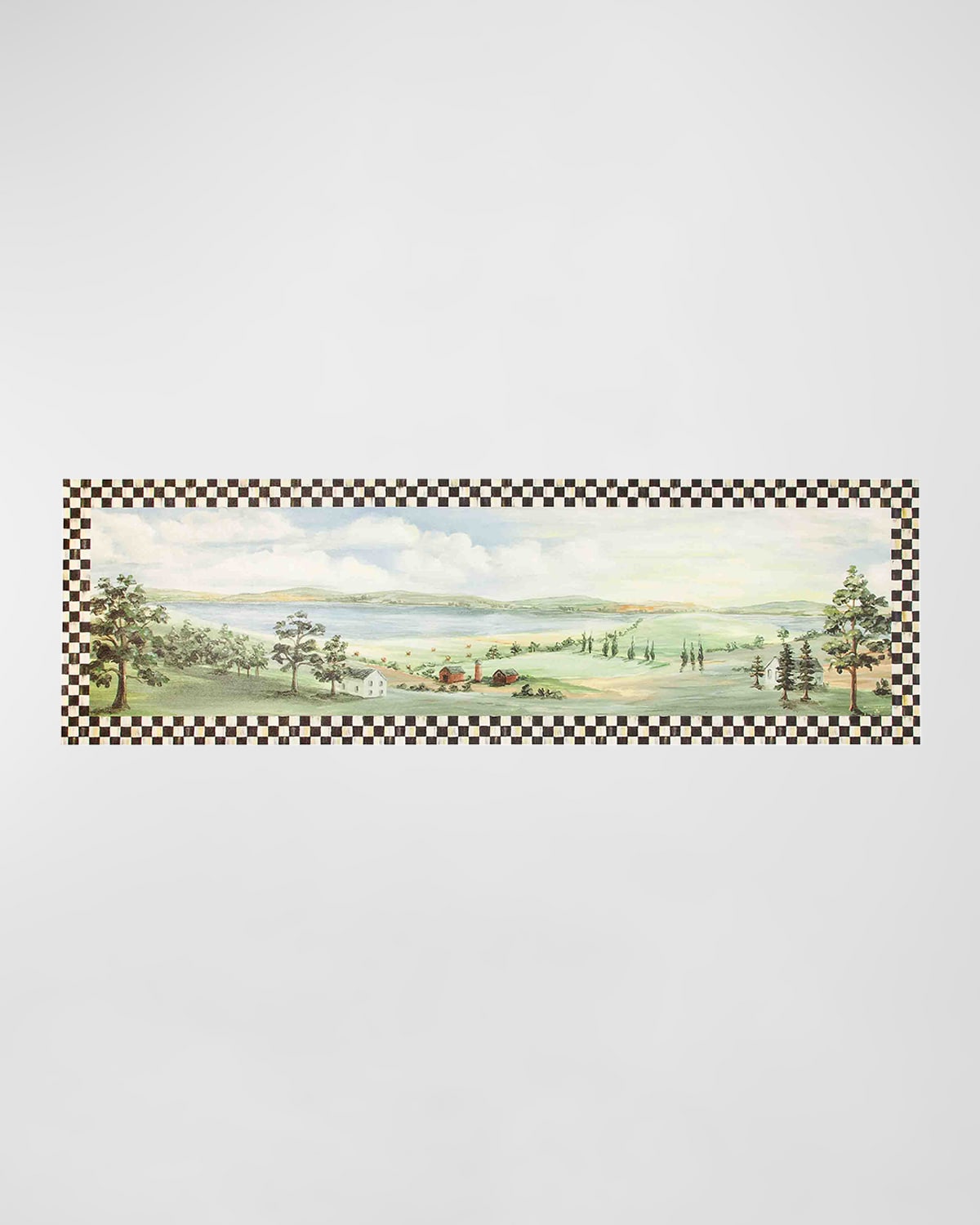Image MacKenzie-Childs Courtly Check Landscape Floor Mat, 3' x 8'