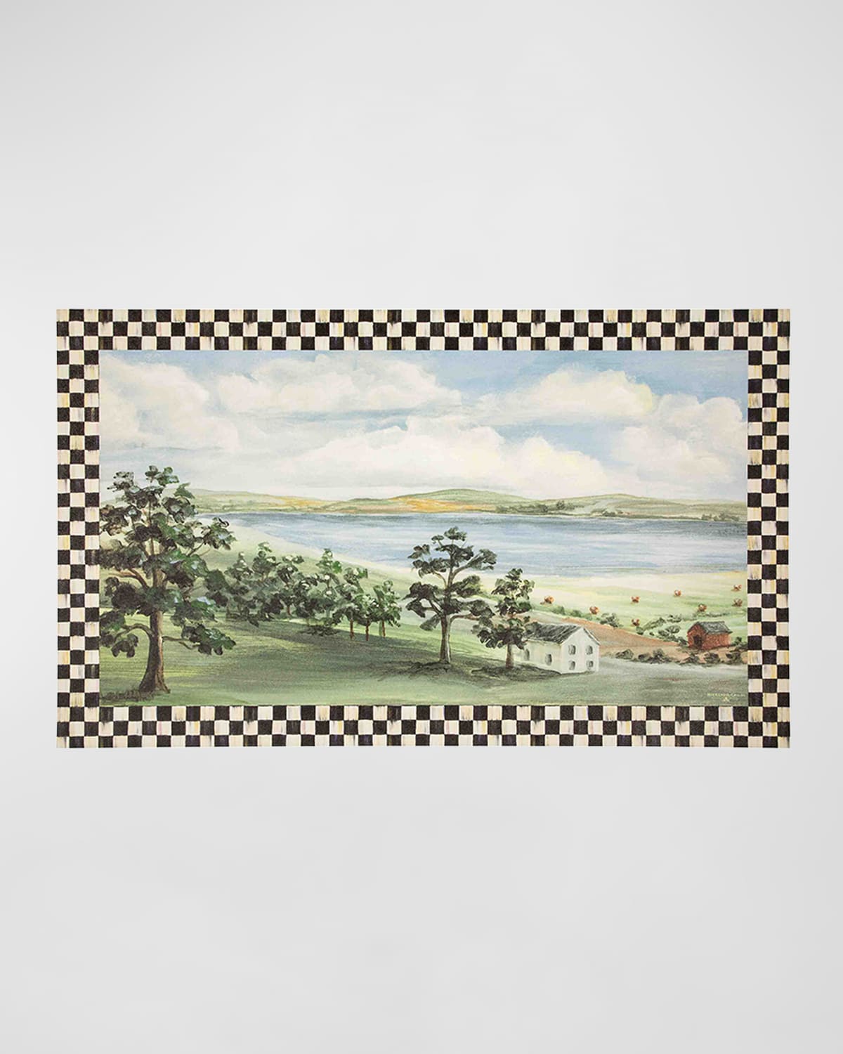 Image MacKenzie-Childs Courtly Check Landscape Floor Mat, 3' x 5'