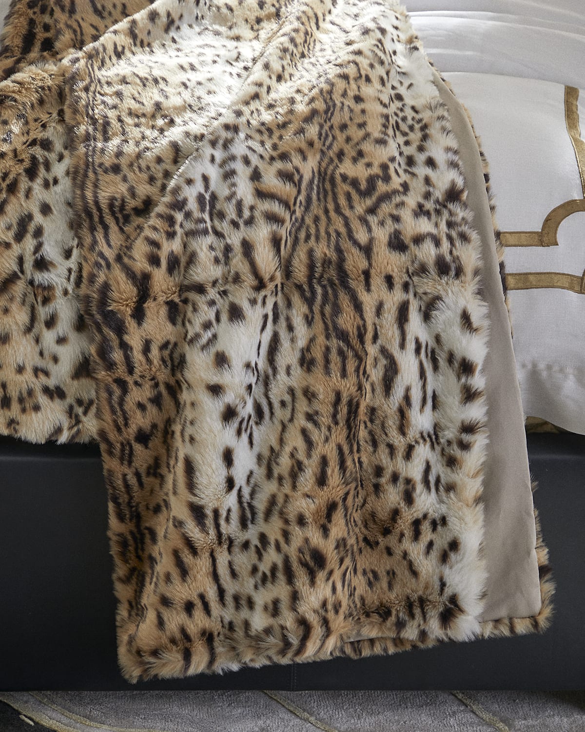 Image Lili Alessandra Leopard Throw Faux Fur