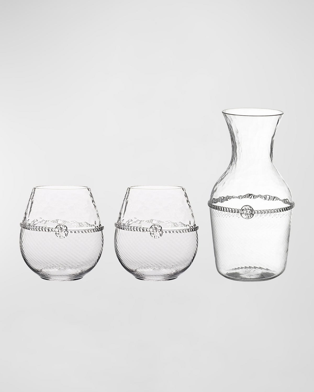 Image Juliska Graham Carafe and Stemless Red Wine Glasses 