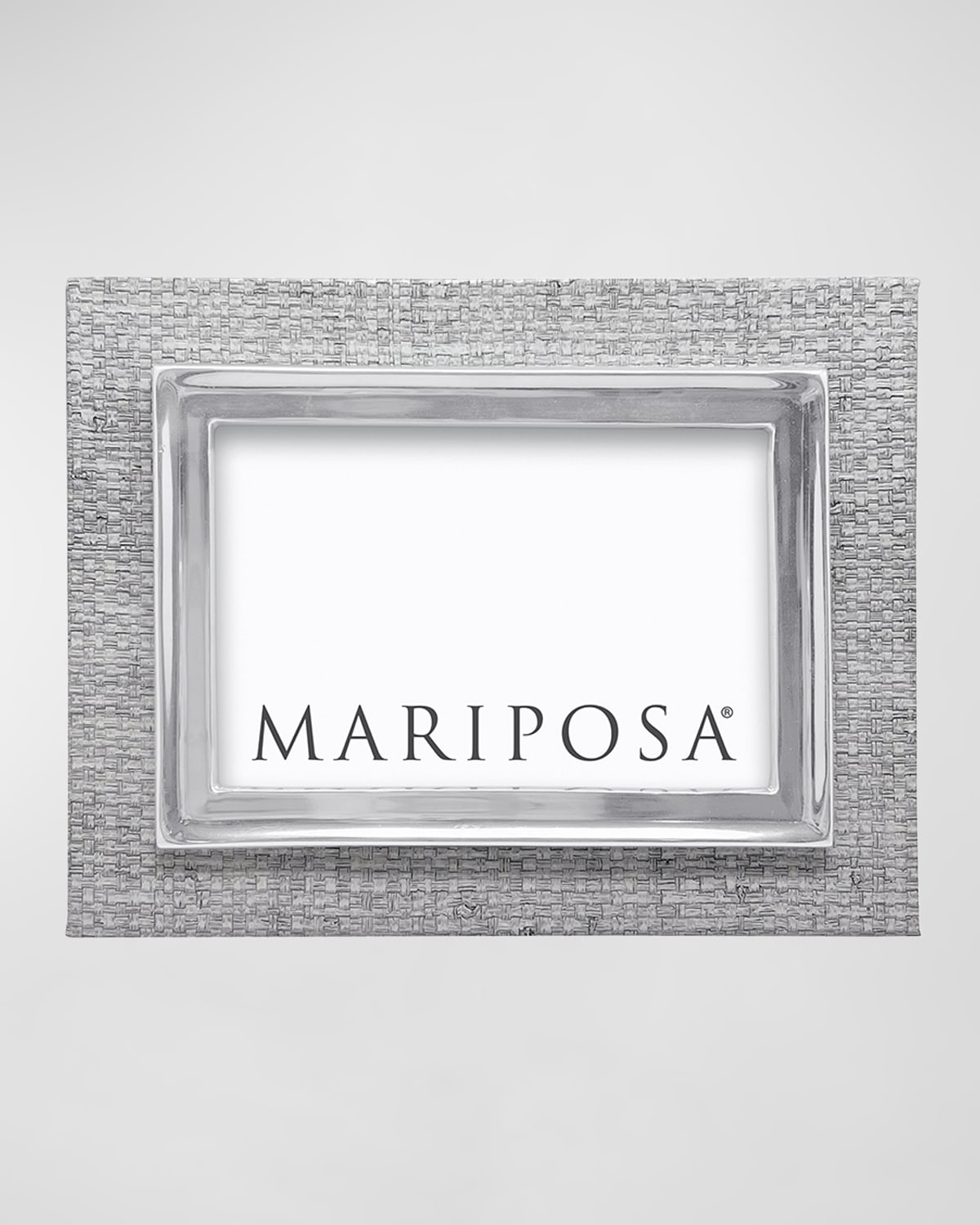 Mariposa Pale Gray Faux Grasscloth Frame & Matching Items | Horchow