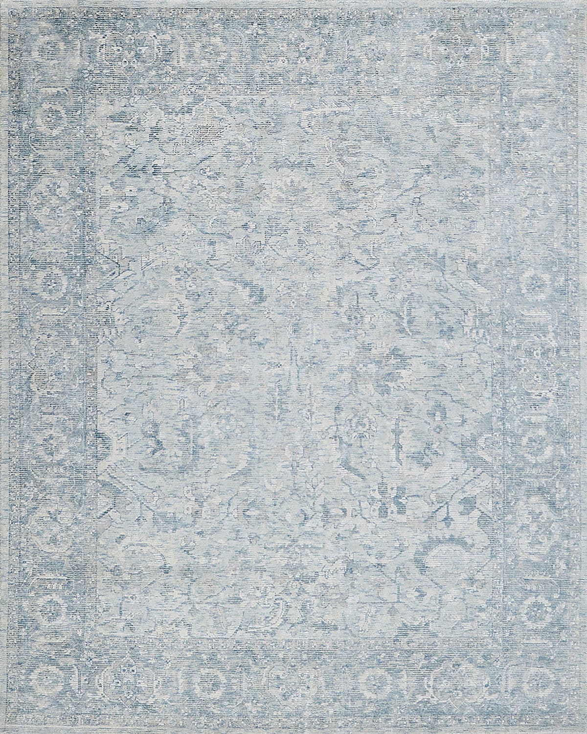 Image Exquisite Rugs Tuscany Hand-Loomed Blue Rug, 8' x 10'