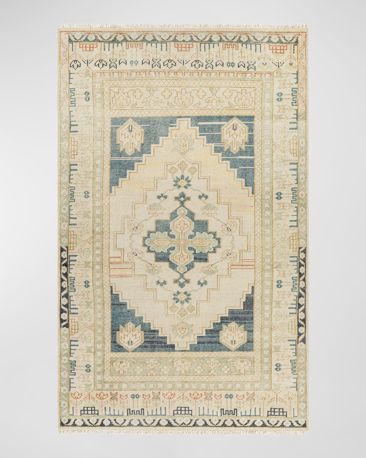 Image Surya Rugs Anadolu Teal Hand-Knotted Rug, 4' x 6'