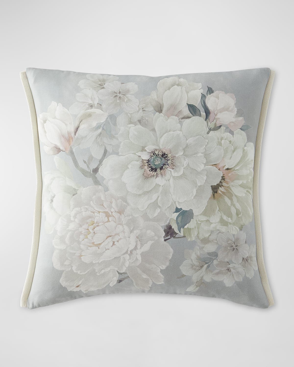 Image Designers Guild Fleur Blanche Platinum Pillow, 20" Square