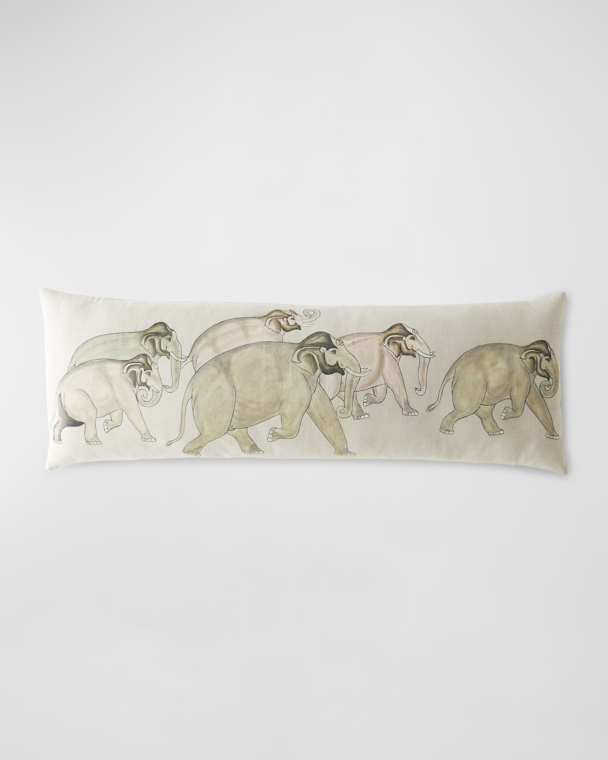 Image John Robshaw Elephants Route Lumbar Pillow, 14" x 40"