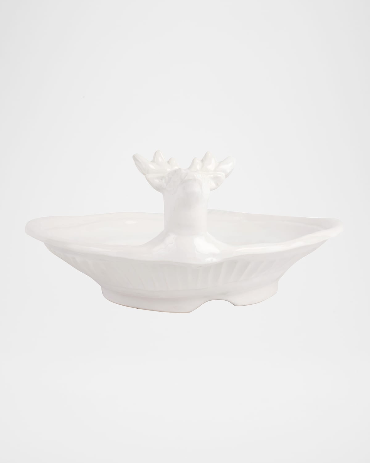 Image Vietri Pietra Natale Deer Shallow Bowl