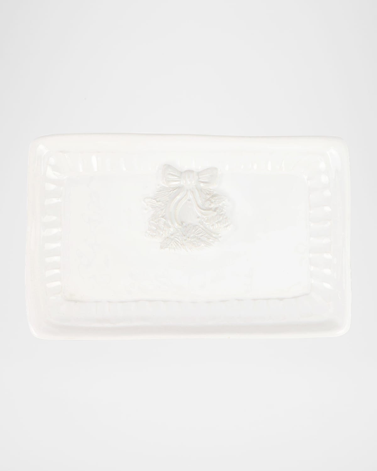 Image Vietri Pietra Natale Wreath Rectangular Tray