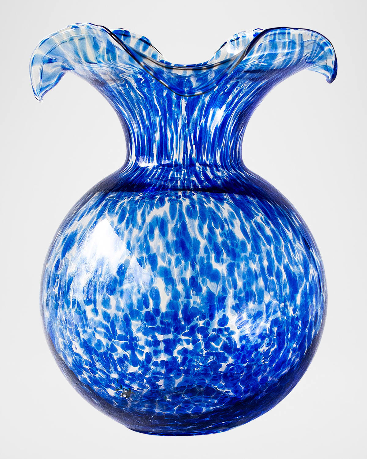 Image Vietri Hibiscus Tortoiseshell Large Fluted Vase, 12"