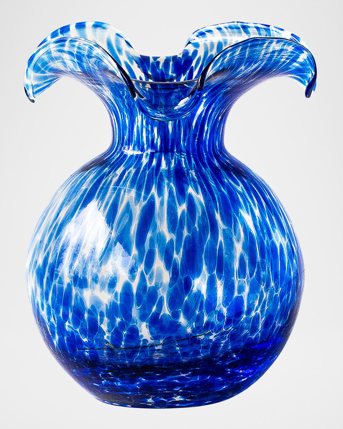 Image Vietri Hibiscus Glass Tortoiseshell Small Fluted Vase