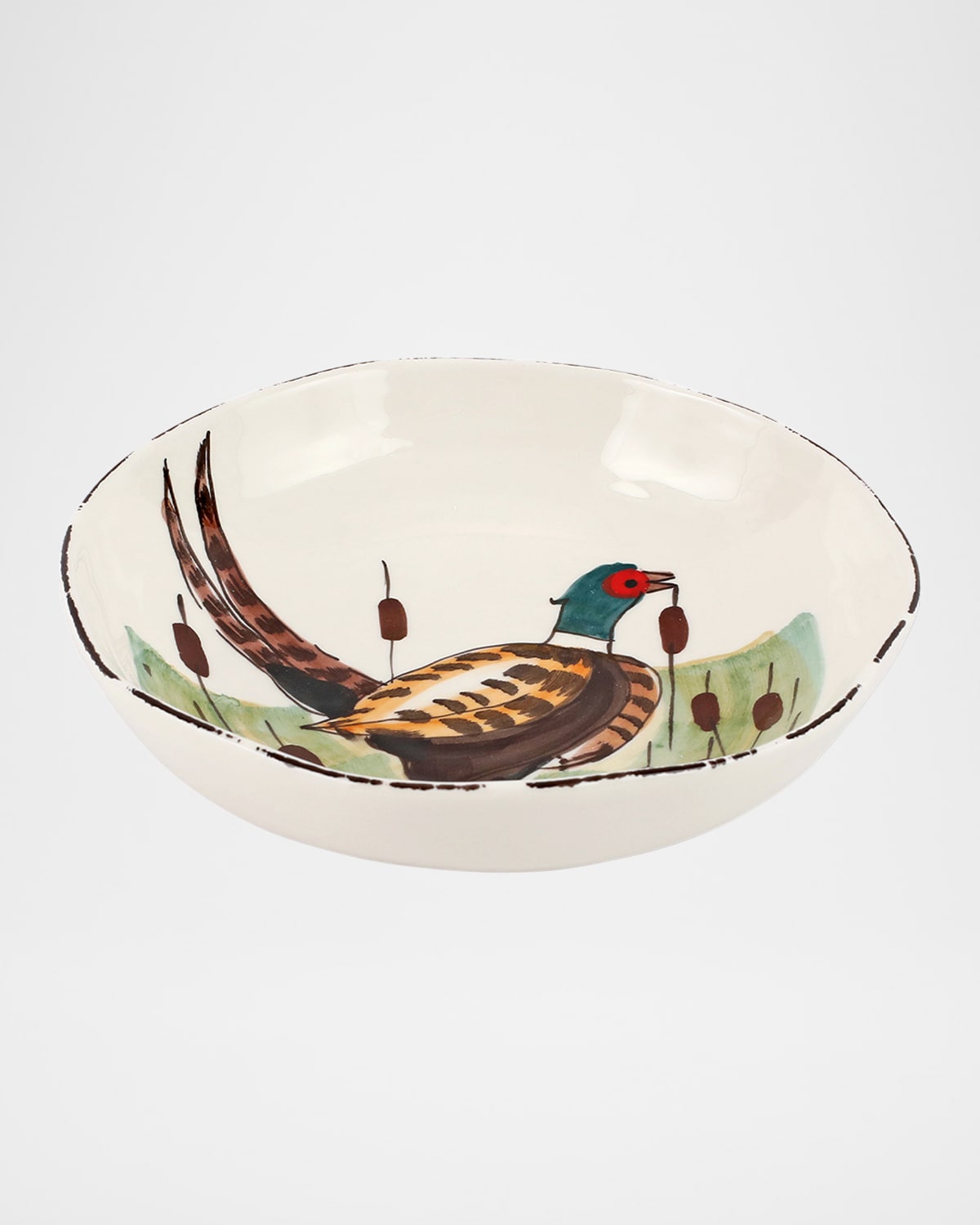 Image Vietri Wildlife Pheasant Pasta Bowl