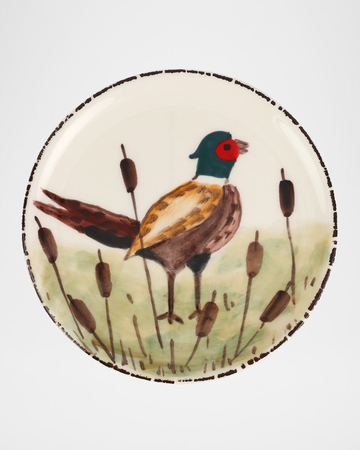 Image Vietri Wildlife Pheasant Canape Plate