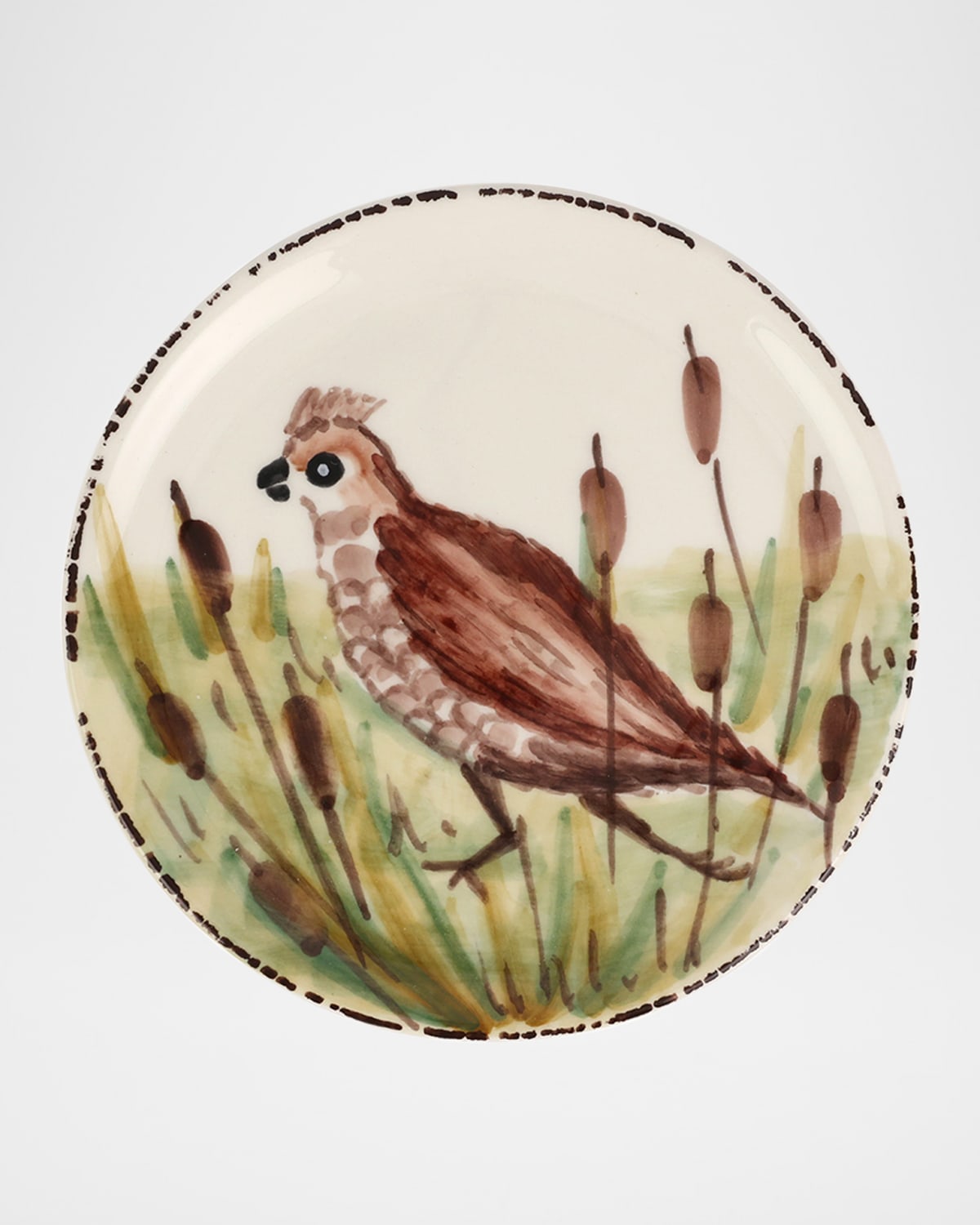 Image Vietri Wildlife Quail Canape Plate