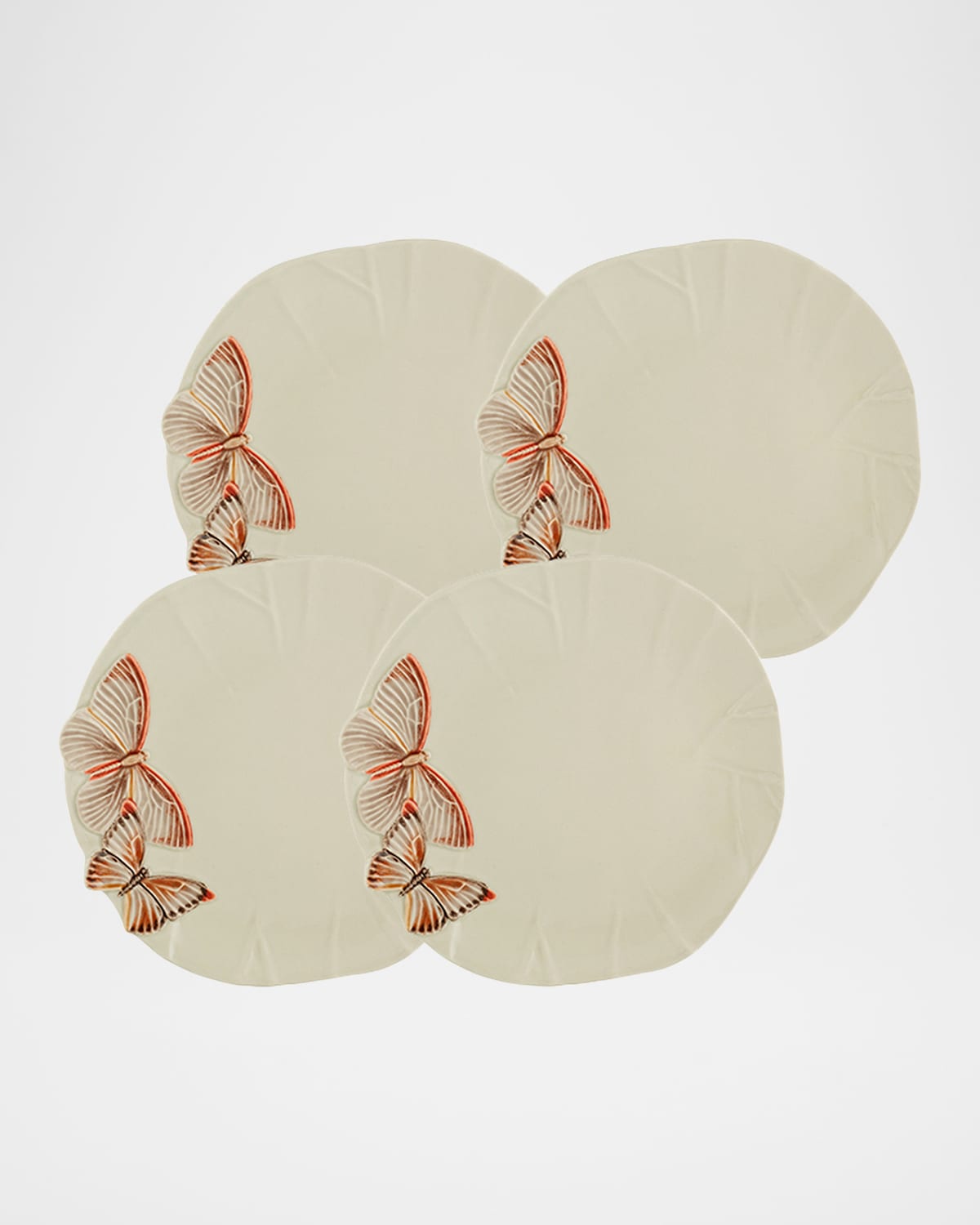 Image Bordallo Pinheiro Cloudy Butterflies Dinner Plates by Claudia Schiffer, Set of 4