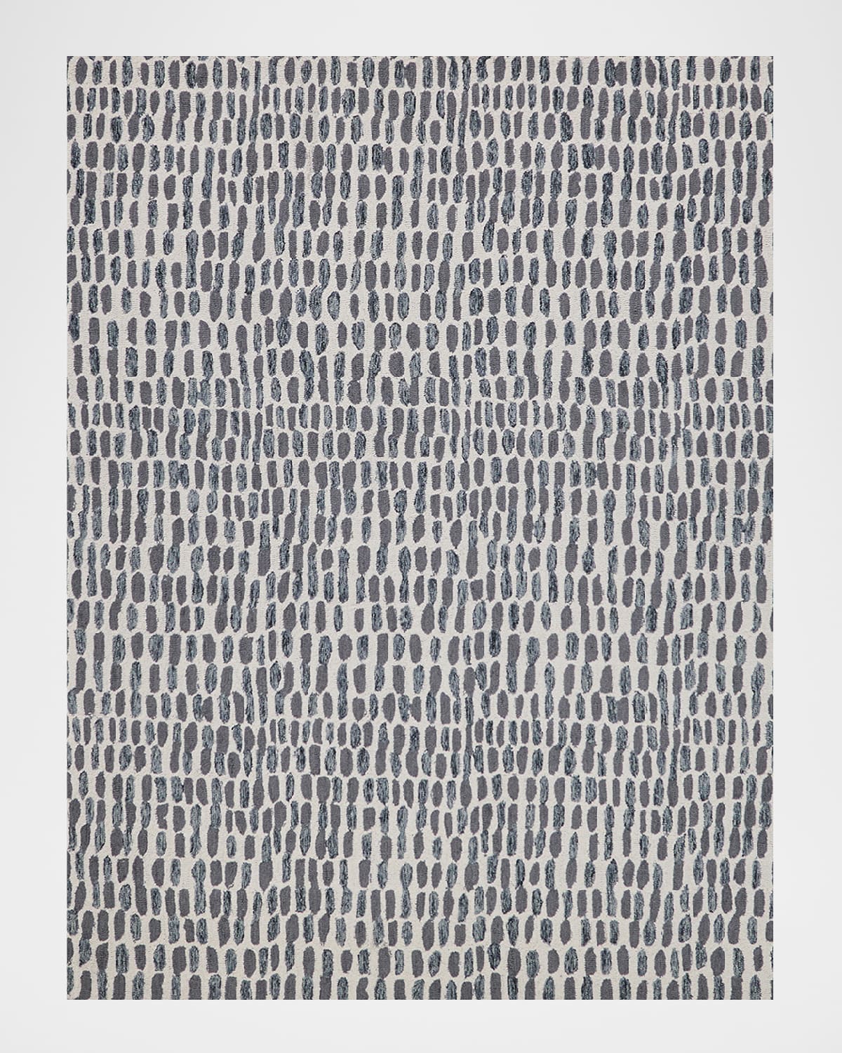Image Exquisite Rugs Ink Blot Hand-Tufted Black & Gray Rug, 10' x 14'