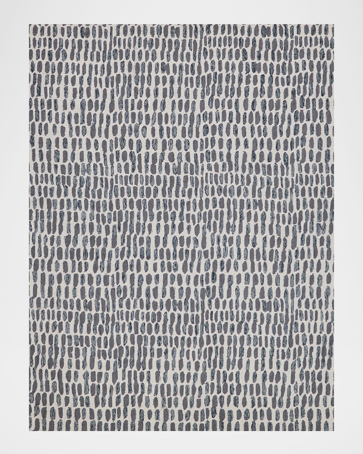Image Exquisite Rugs Ink Blot Hand-Tufted Black & Gray Rug, 5' x 8'